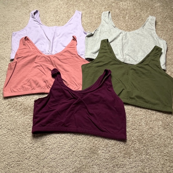 Lot of 5 Fruit of the Loom Size 46 Cotton Spandex Tank Style Sports Bras NWOT - Picture 1 of 5